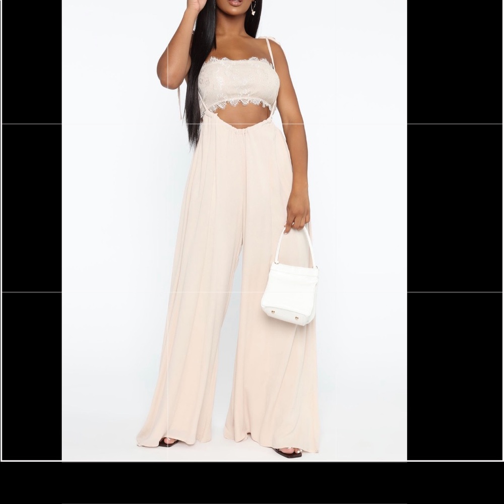 Fashion Nova Curious For You 2 piece set jumpsuit